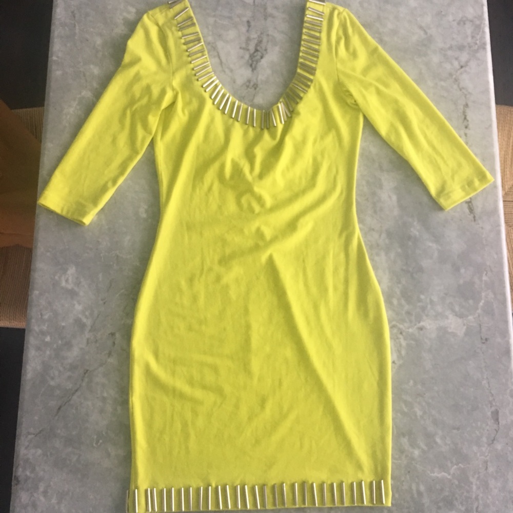 BLQ.MKT Wiggle/Pencil Dress Scoop Neck W/Metallic